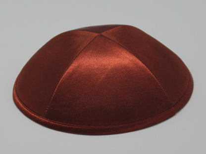 Satin Kippot Bright Brown Jessy Judaica