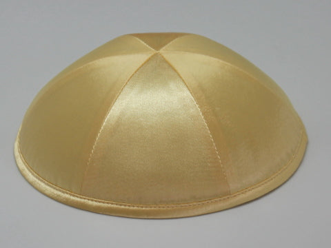 Satin Kippot Light Yellow Jessy Judaica