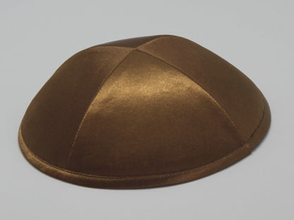 Satin Kippot Raw Umber Jessy Judaica