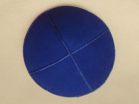 Vegan Suede Kippot-ECO Friendly Dark Blue Jessy Judaica