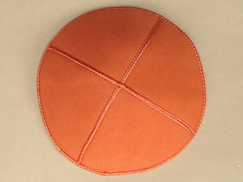 Vegan Suede Kippot-ECO Friendly Orange Jessy Judaica