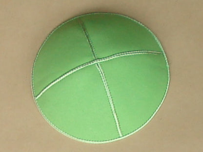 Vegan Suede Kippot-ECO Friendly Light Green Jessy Judaica