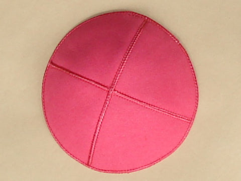 Vegan Suede Kippot-ECO Friendly Pink Jessy Judaica