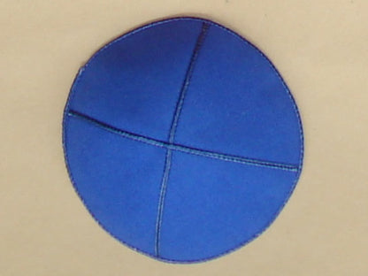 Vegan Suede Kippot-ECO Friendly Mid Blue Jessy Judaica