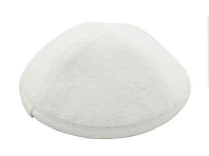 Velvet Kippot White Jessy Judaica