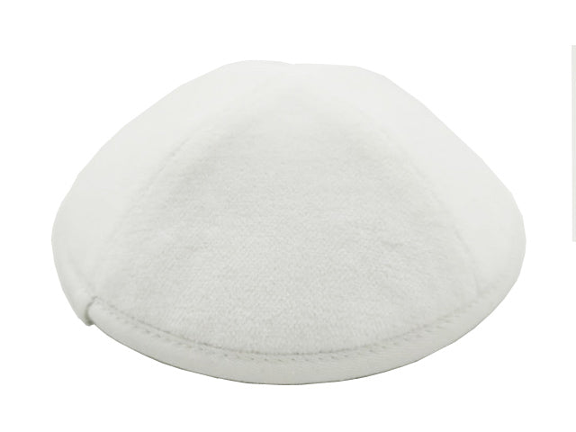 Velvet Kippot White Jessy Judaica