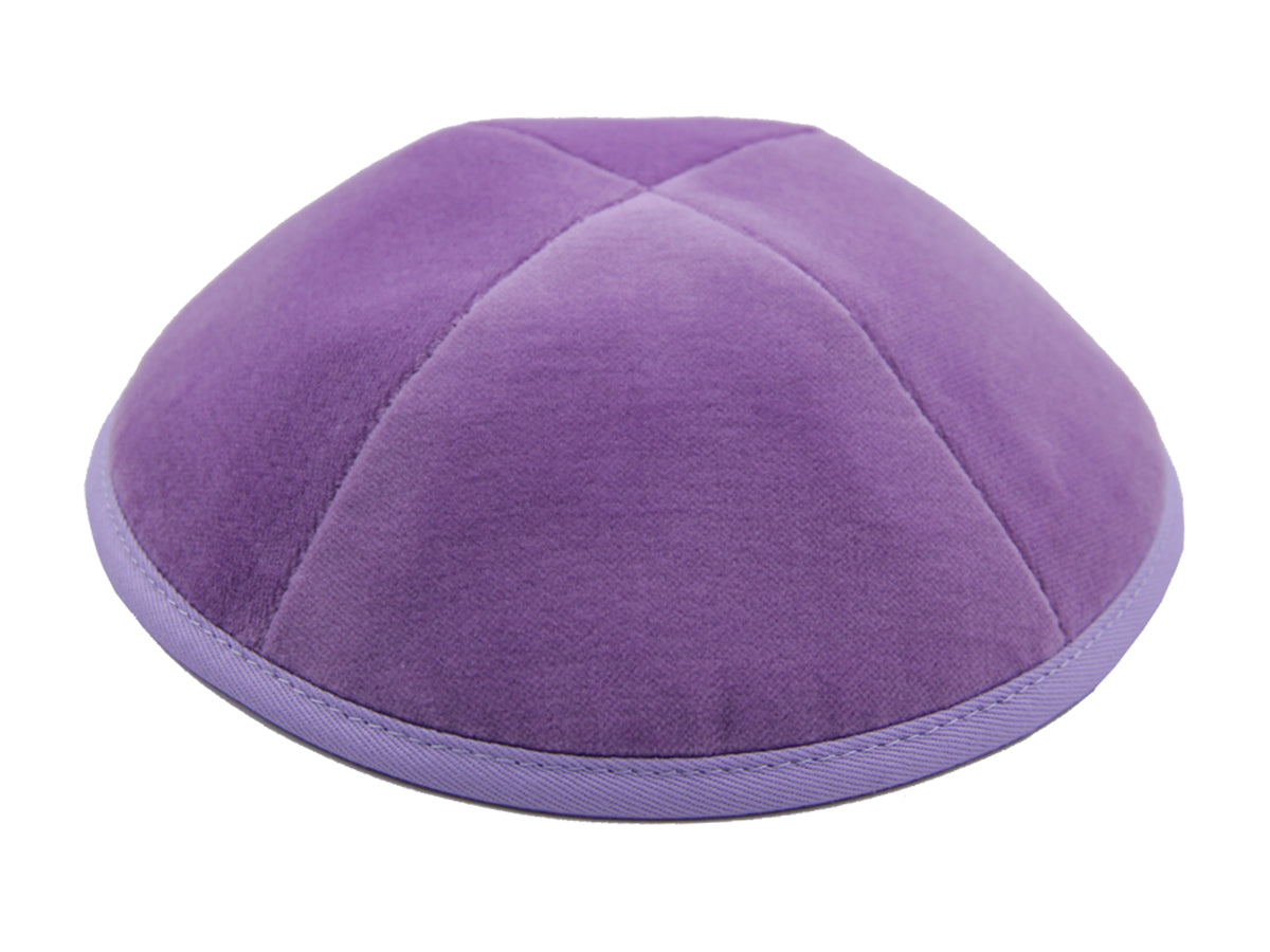 Velvet Kippot Light Purple Jessy Judaica