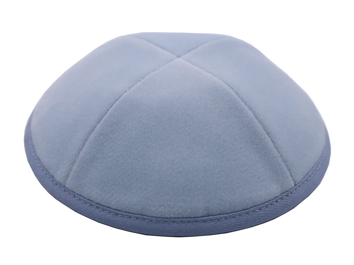 Velvet Kippot Pale Blue Jessy Judaica