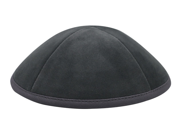 Velvet Kippot Dark Grey Jessy Judaica