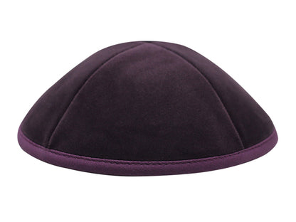 Velvet Kippot Dark Purple Jessy Judaica