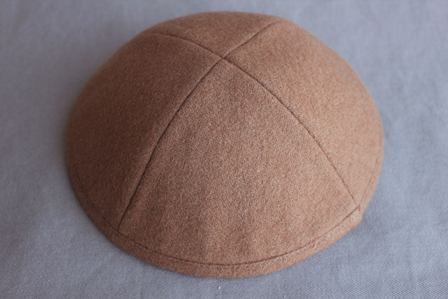 Woolen Kippot Light Brown Jessy Judaica