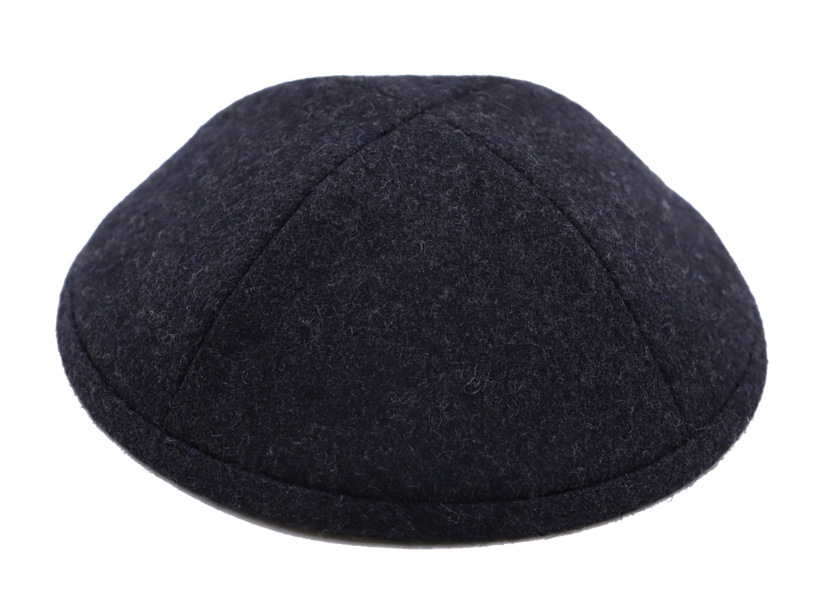 Woolen Kippot Black Grey Jessy Judaica