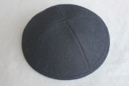 Woolen Kippot Dark Navy Blue Jessy Judaica