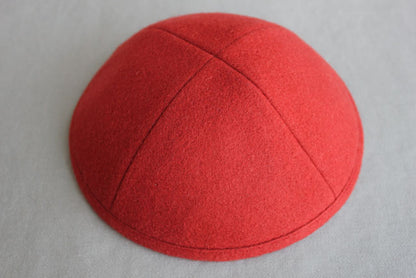 Woolen Kippot Vermillion Jessy Judaica