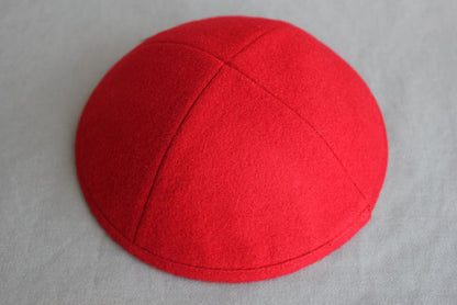 Woolen Kippot Red Jessy Judaica