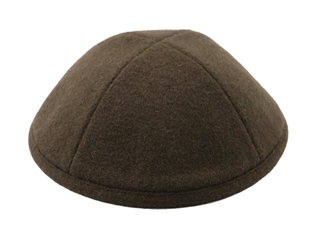 Woolen Kippot Brown Jessy Judaica