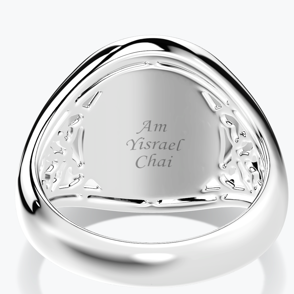 Star of David Relief Ring - Jewish Magen David Emblem Band OPJ Studio