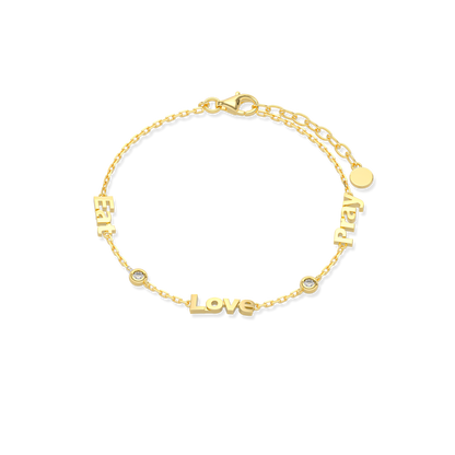 Linked by Love – Name Bracelet with Emotional Spark SB002G OPJ Studio